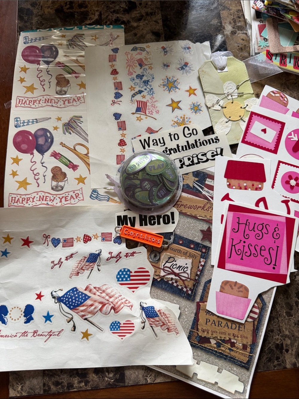 Misc Holiday and Words Scrapbooking Stickers
